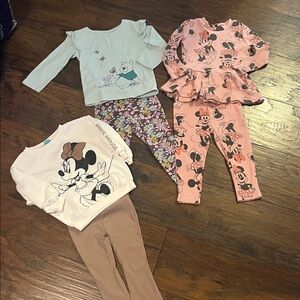 Bundle of 3 Disney outfits featuring Minnie Mouse and Winnie the Pooh